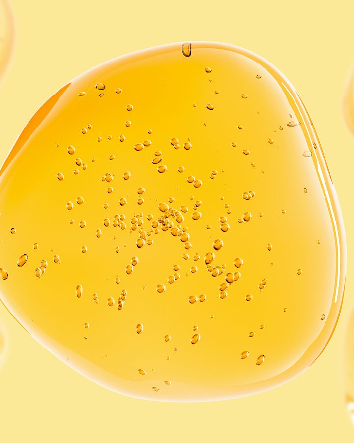Droplet of vitamin C serum