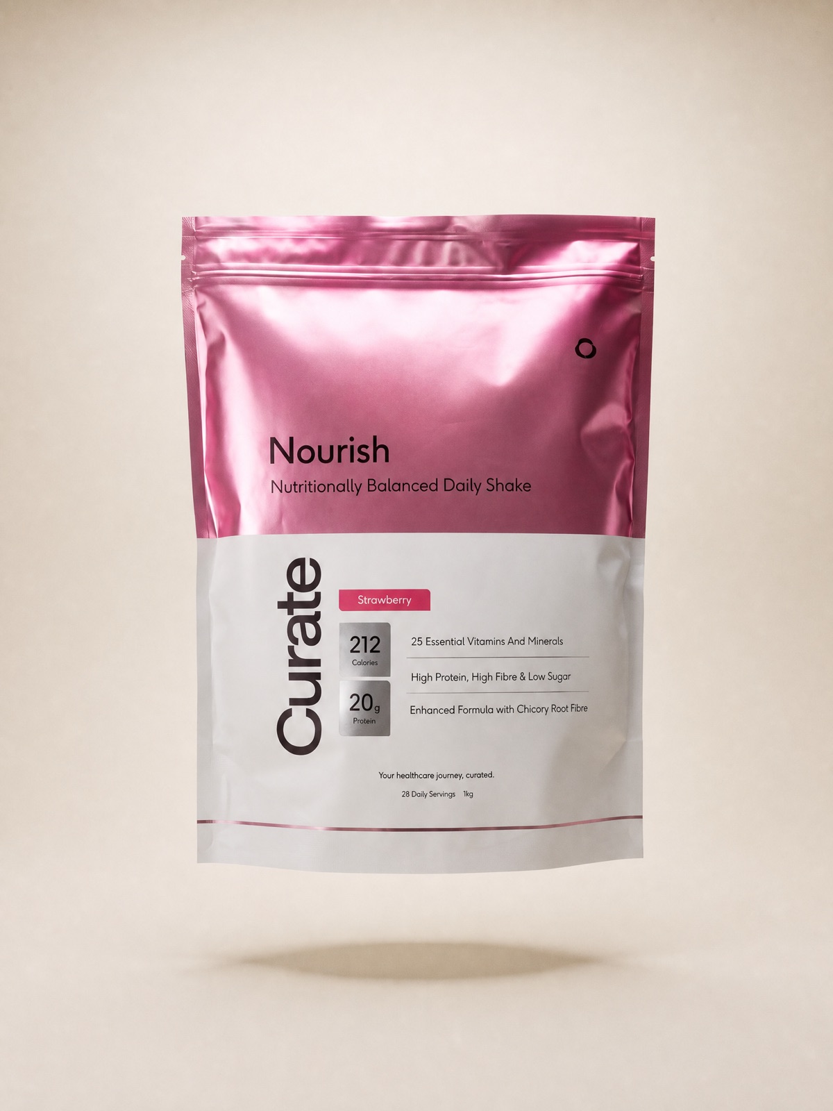 Nourish Daily Shake in strawberry, 1kg pouch