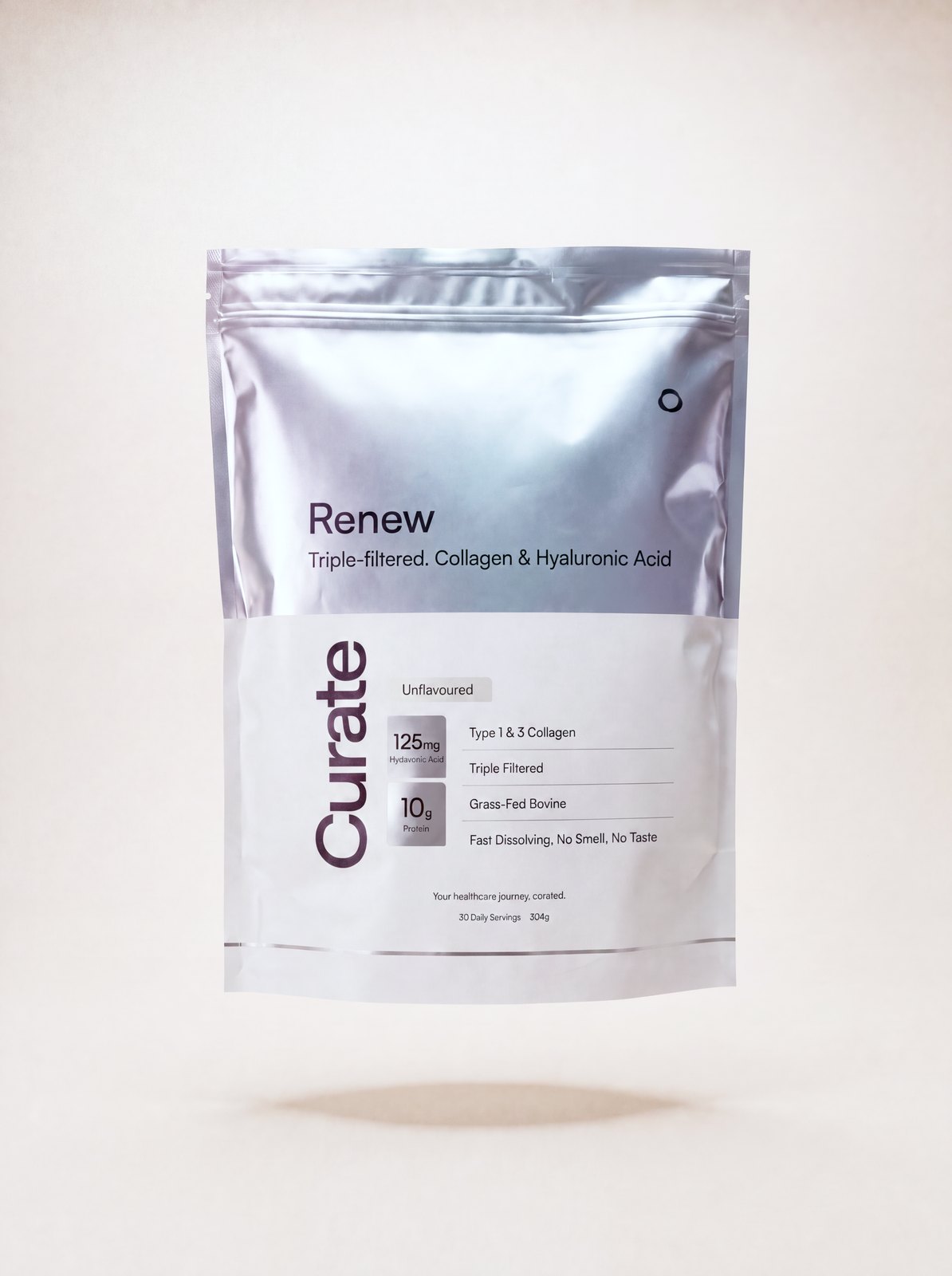Renew Collagen, unflavoured daily powder, 304g pouch