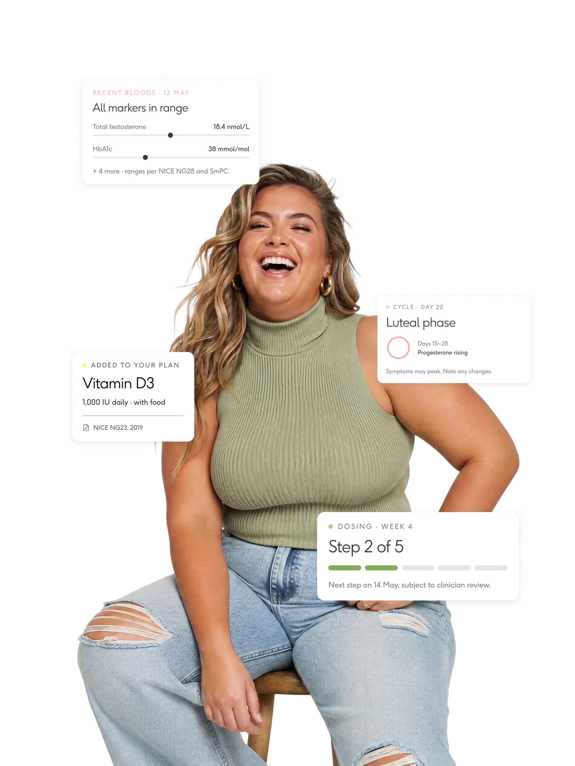Person receiving personalised healthcare from Curate