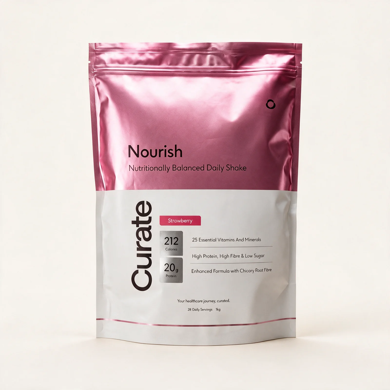 Nourish Daily Shake in strawberry, 1kg pouch