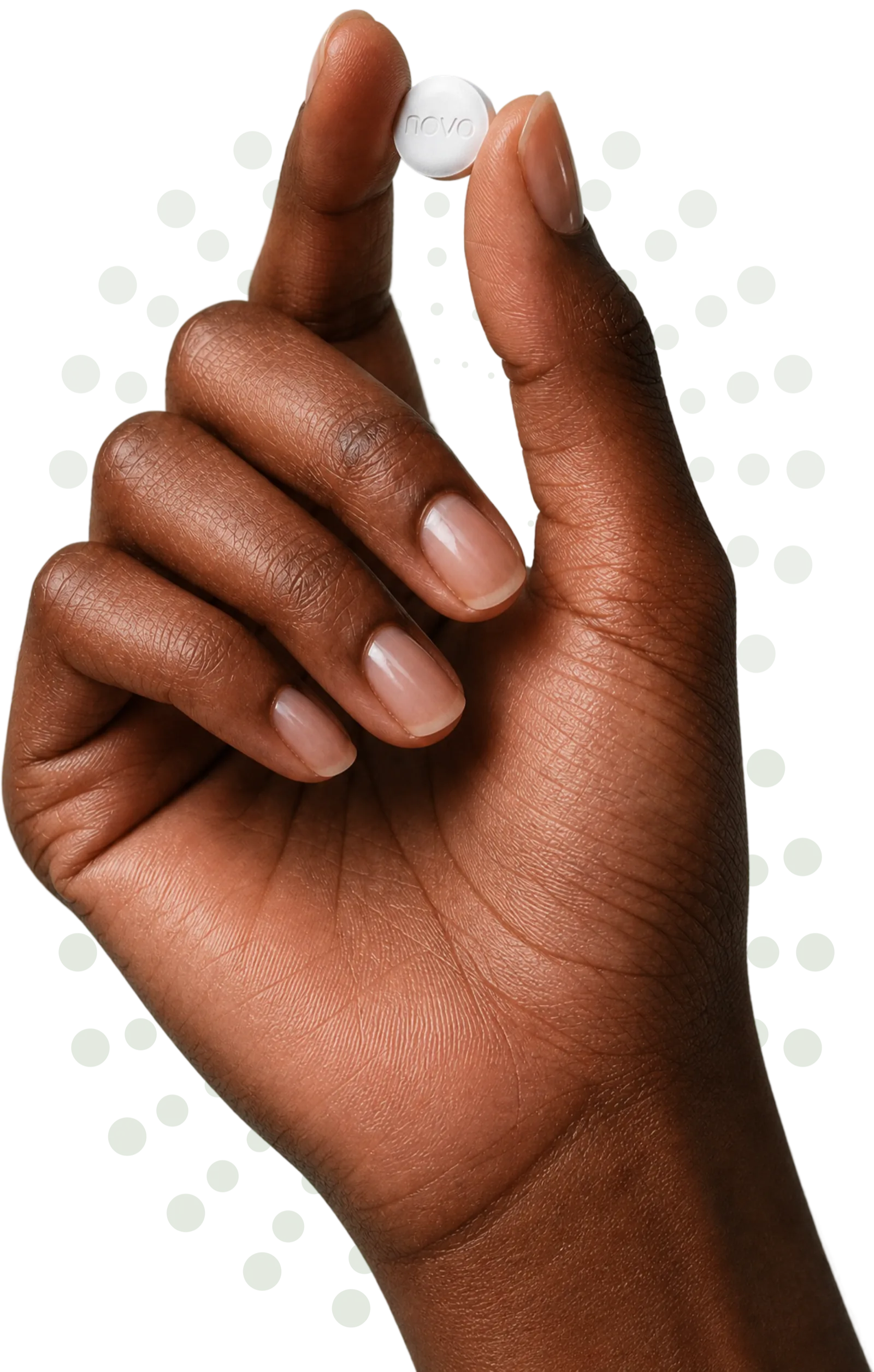 A hand holding the once-daily Wegovy Pill